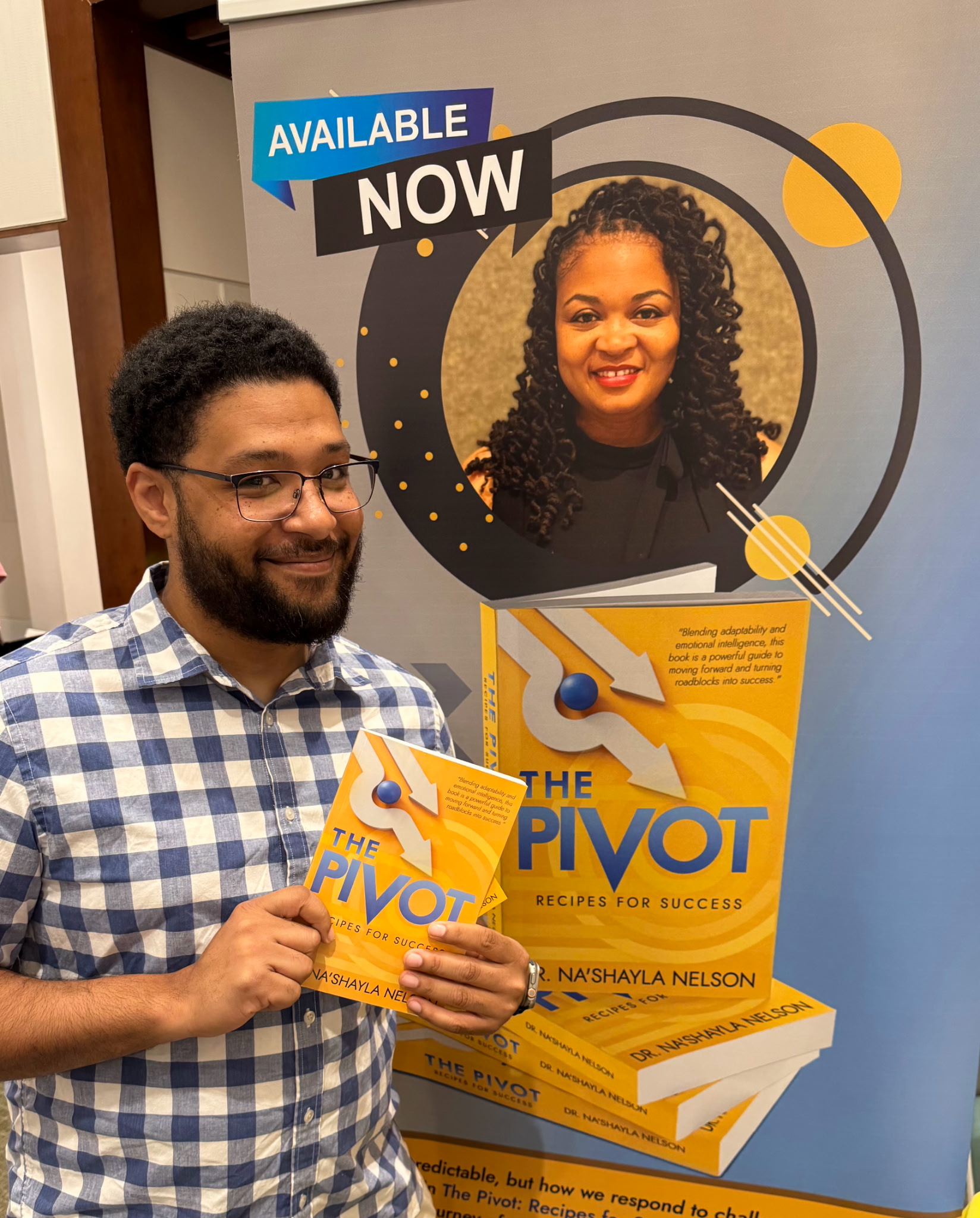 Holding book at night